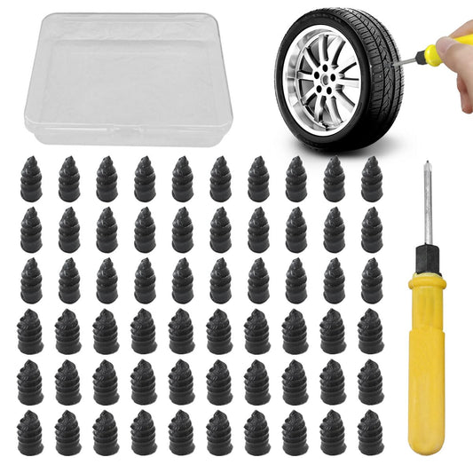 Kit de tapones para neumáticos de automóvil, clavos de goma