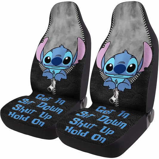 2 fundas de asiento delantero de automóvil con personajes de