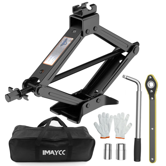 IMAYCC Kit de gato de automóvil, gato de tijera para automóv
