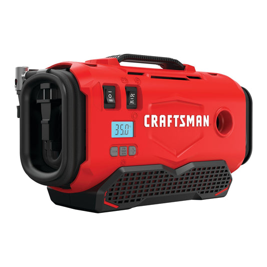 CRAFTSMAN Inflador de neumáticos V20, compresor de aire port
