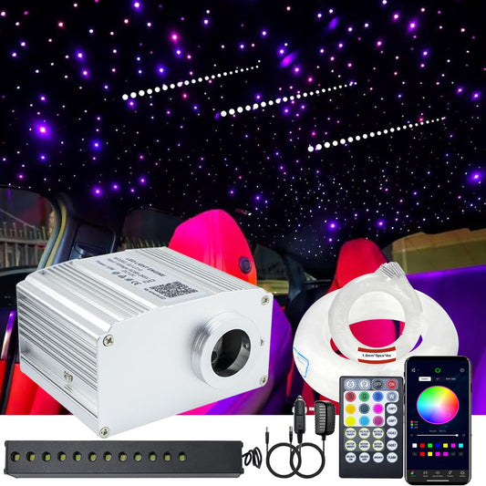 AZIMOM 10W RGBW Twinkle 550pcs 0.03in 13.1ft Fibra Óptica St