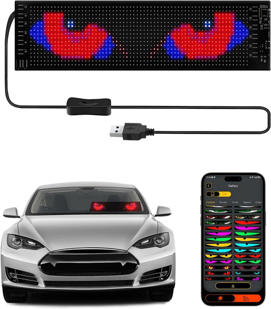 Luz de ojos de diablo para automóviles, ojos LED programable