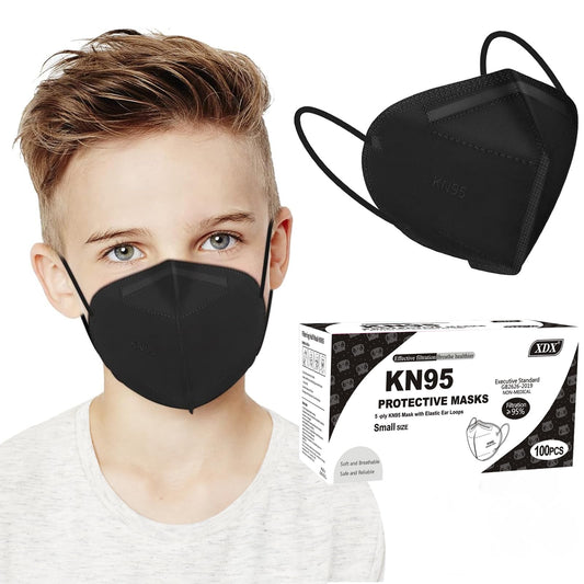 XDX Mascarillas KN95 para niños, paquete de 100 mascarillas