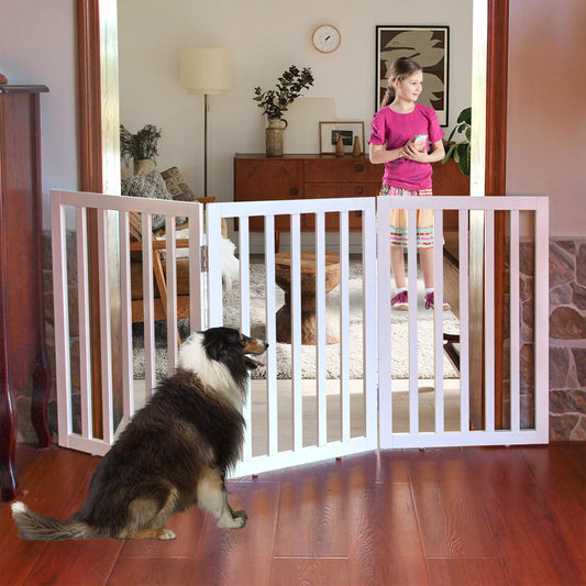 ZJSF Puerta independiente para perros de interior para casa,