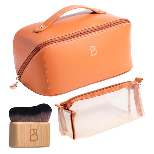 BS-MALL Bolsa de maquillaje de viaje: bolsa de aseo portátil
