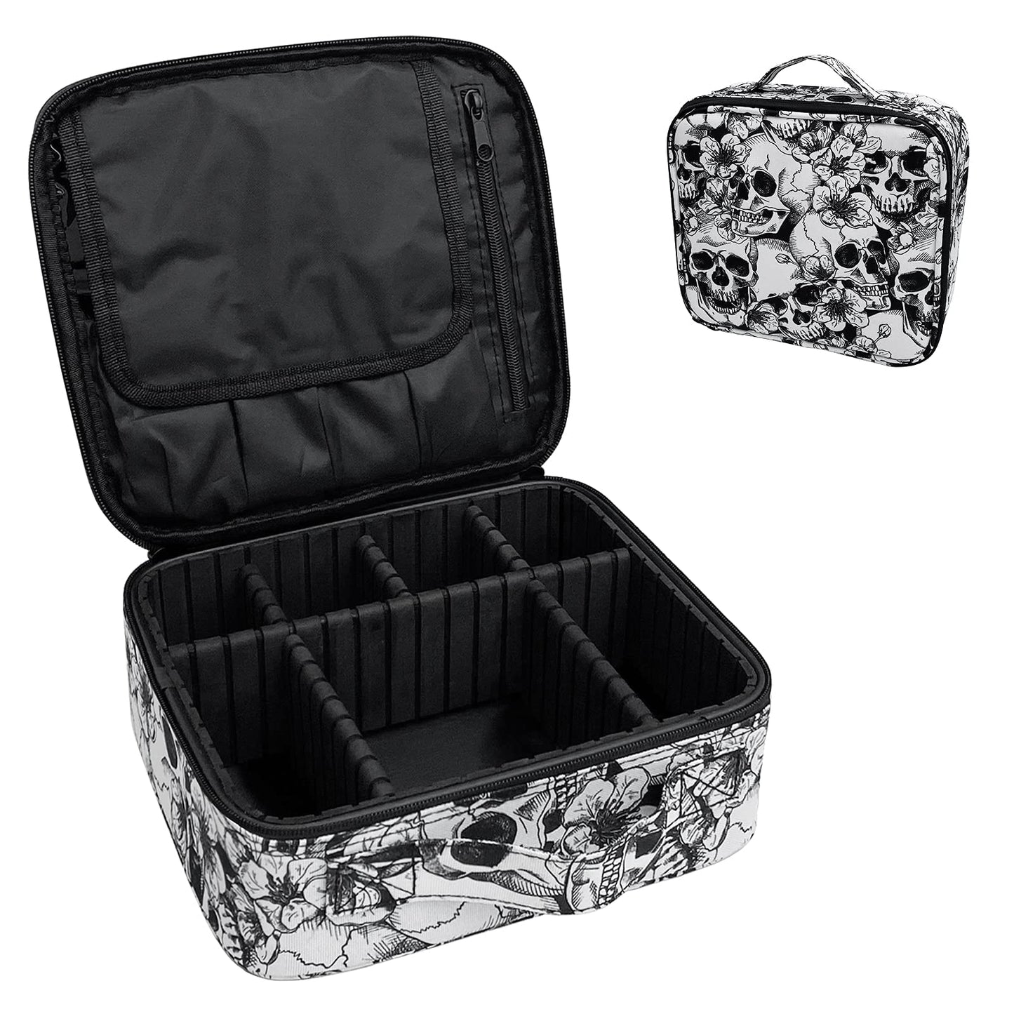 9CH Organizador de bolsas de maquillaje góticas, estuche de