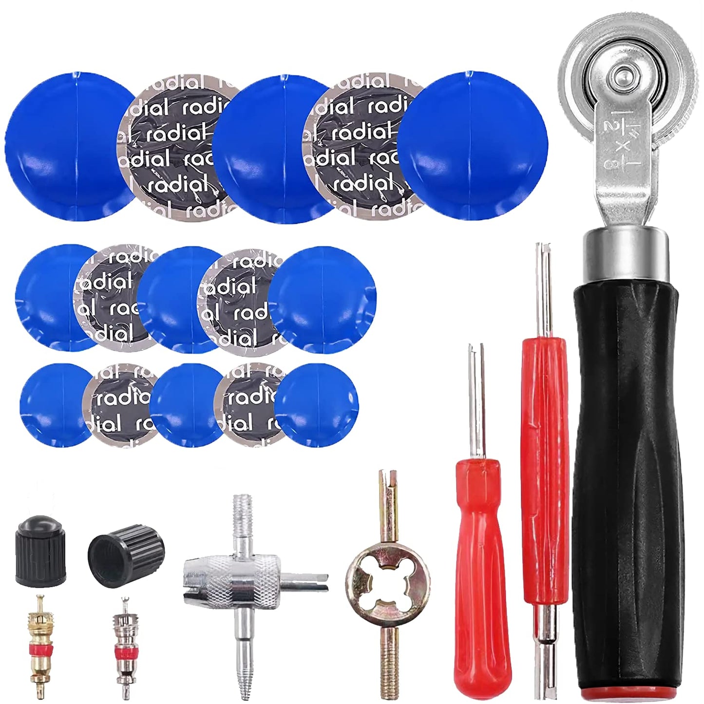 Kit de 70 parches de neumáticos resistente, kit de parche de