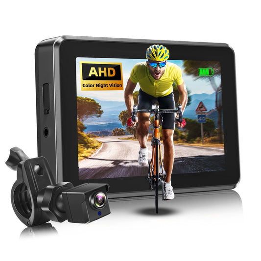 Cámara de visión trasera para bicicleta con monitor HD de 4.