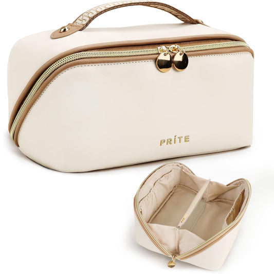 Prite Bolsa de maquillaje de viaje para mujer, bolsa de cosm
