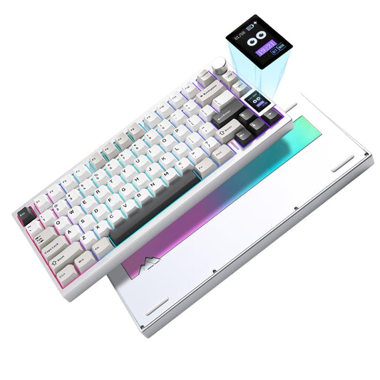 YUNZII Teclado mecánico inalámbrico AL80, CNC de aluminio co