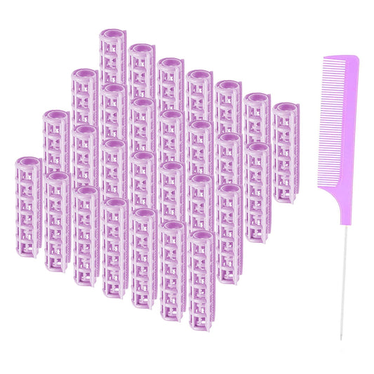ZMD Juego de 28 rulos de plástico para el cabello, de 0.6 pu