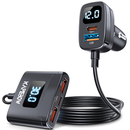 kapebow - Cargador de coche USB C de carga rápida de 78 W, c
