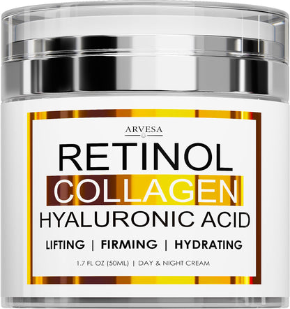 Crema de retinol para la cara, hidratante facial con colágen