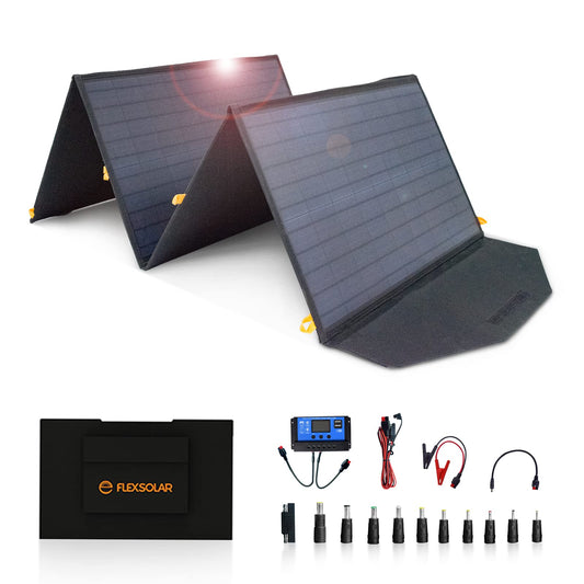 FlexSolar Paneles solares plegables de 120 W, cargadores de