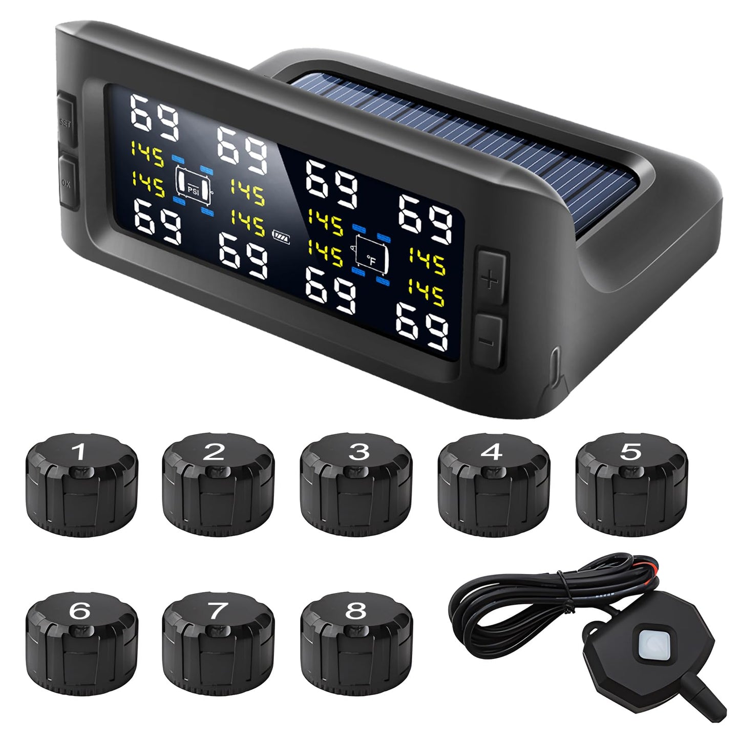 B-Qtech Sistema de monitoreo de presión de neumáticos solar