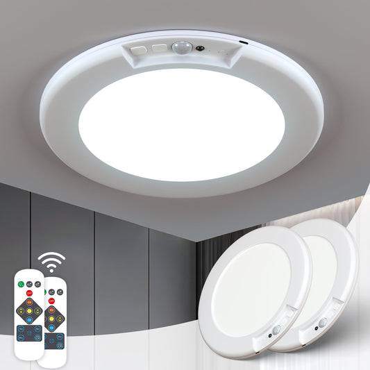 Yurnero Paquete de 2 luces recargables con sensor de movimie