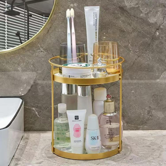 Organizador de maquillaje de metal para tocador, organizador