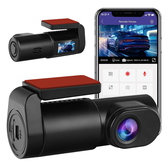 Dash Cam frontal de 32 GB tarjeta SD Mini WiFi Dash Cam para