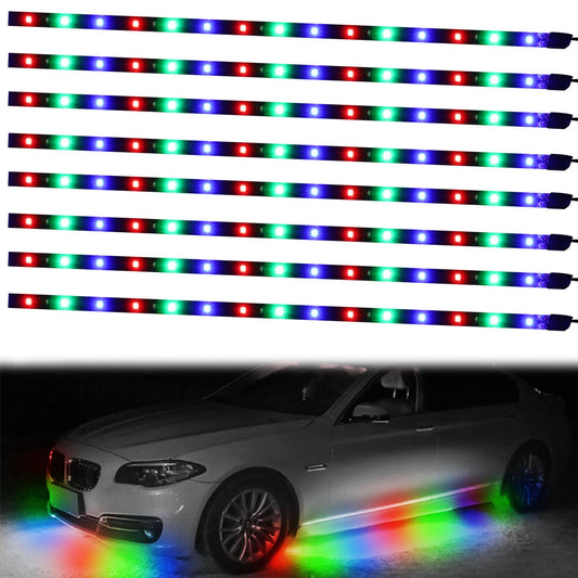 XT AUTO 8 unids 12V Super brillante 11.8 in 15 LED flexible