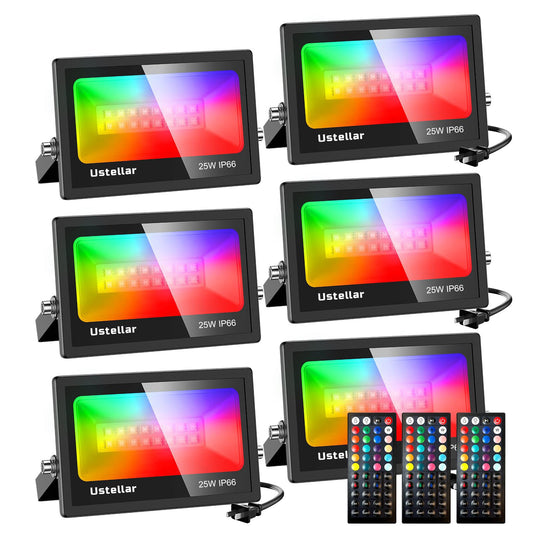 Ustellar Paquete de 6 focos LED de 25 W de 250 W, equivalent