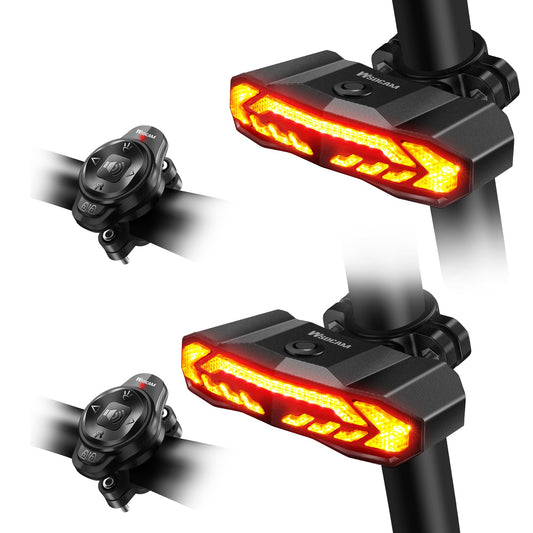 WSDCAM Bike Cargo Rack Tail Light with Turn Signals and Brak
