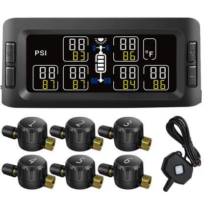 B-Qtech Remolque RV TPMS Sistema solar de monitoreo de presi