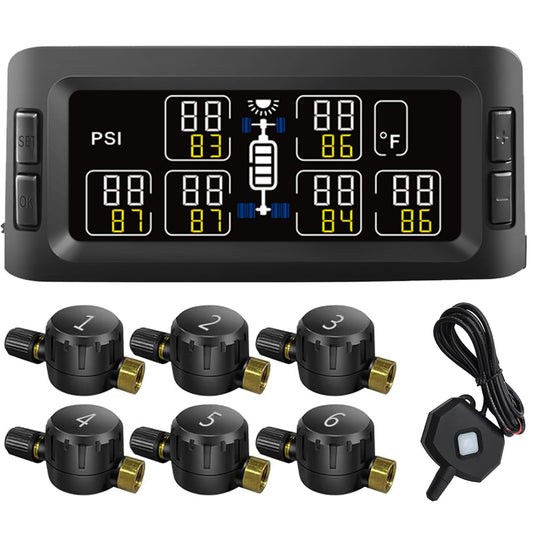 B-Qtech Remolque RV TPMS Sistema solar de monitoreo de presi
