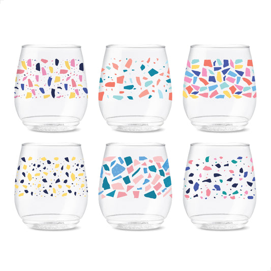 TOSSWARE POP - Vasos de vino de 14 onzas Serie XOXO, juego d