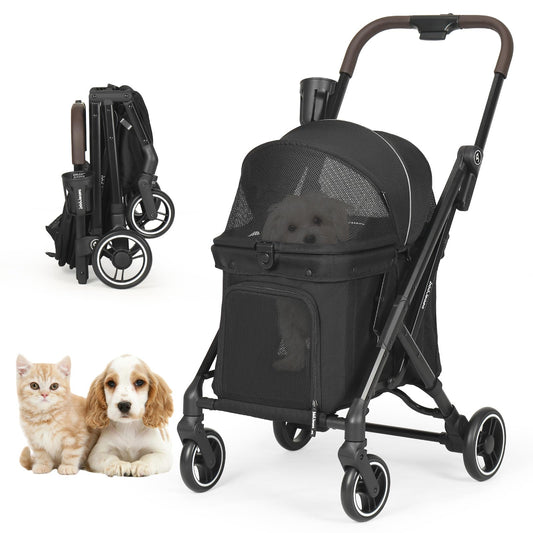 X1 - Cochecito para perros y gatos, ligero, plegable, portátil, compac
