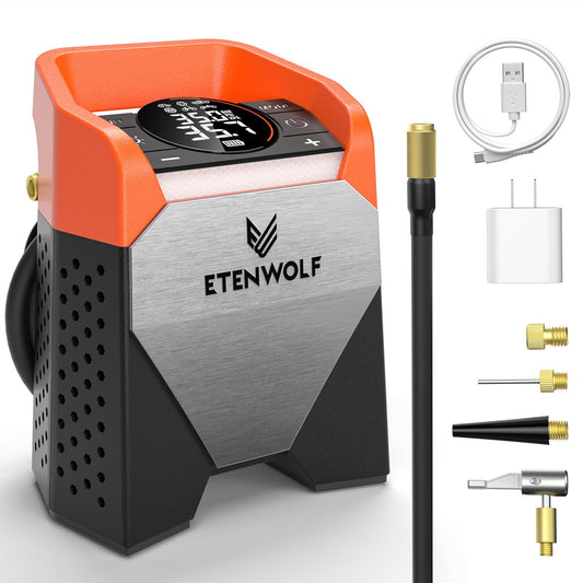 ETENWOLF Zephyr S5 - Inflador de neumáticos portátil de alta