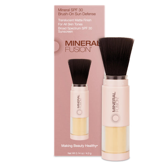 Mineral Fusion Protector solar facial, polvo fijador SPF 30,