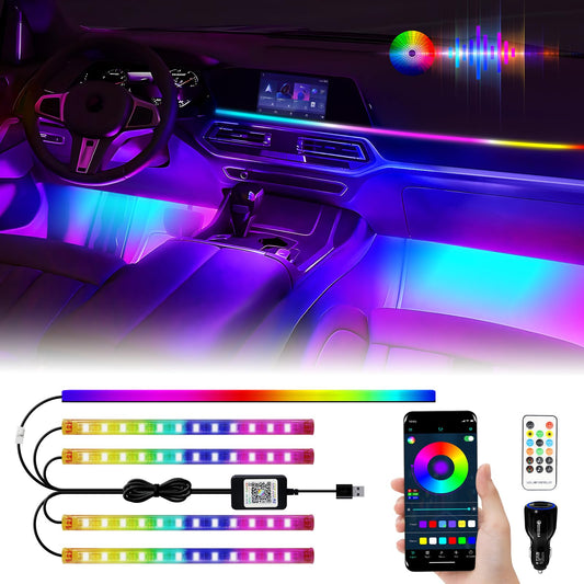 YM E-Bright t - Kit de luces LED 5 en 1 para interior de aut
