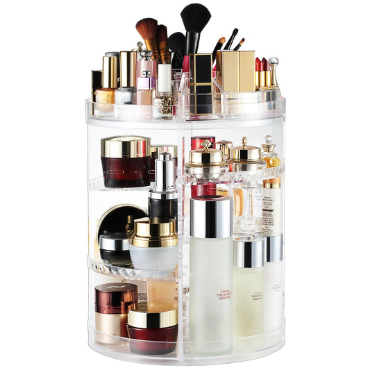 Organizador de maquillaje, rotación de 360 °, ajustable mues