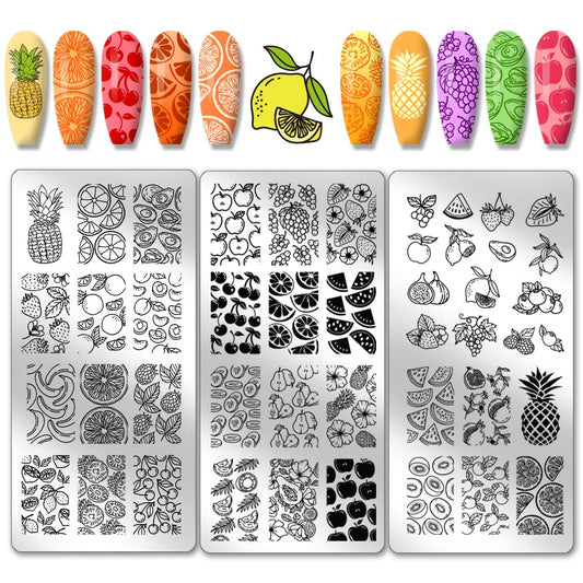 PH PandaHall Plato de estampado de 45 patrones de frutas, 3