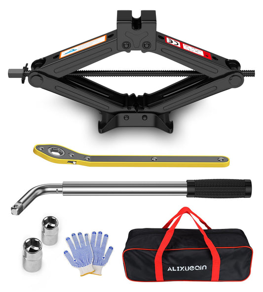Kit de gato de automóvil, gato de tijera para automóvil de 2