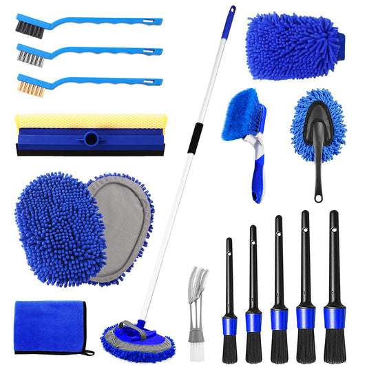 NIKCOSMK Kit de cepillo de lavado de automóvil de 62 pulgada