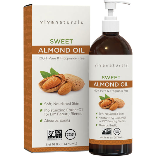 Aceite de almendras Viva Naturals, libre de hexano para la p