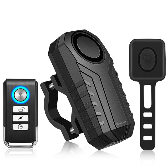 WSDCAM Alarma de bicicleta con mando a distancia 113 dB, res