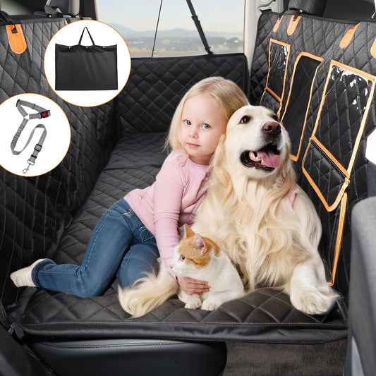 Funda de asiento de automóvil para perro de fondo duro para