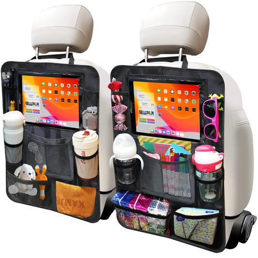 Organizador de asiento trasero para automóvil, 2 fundas para