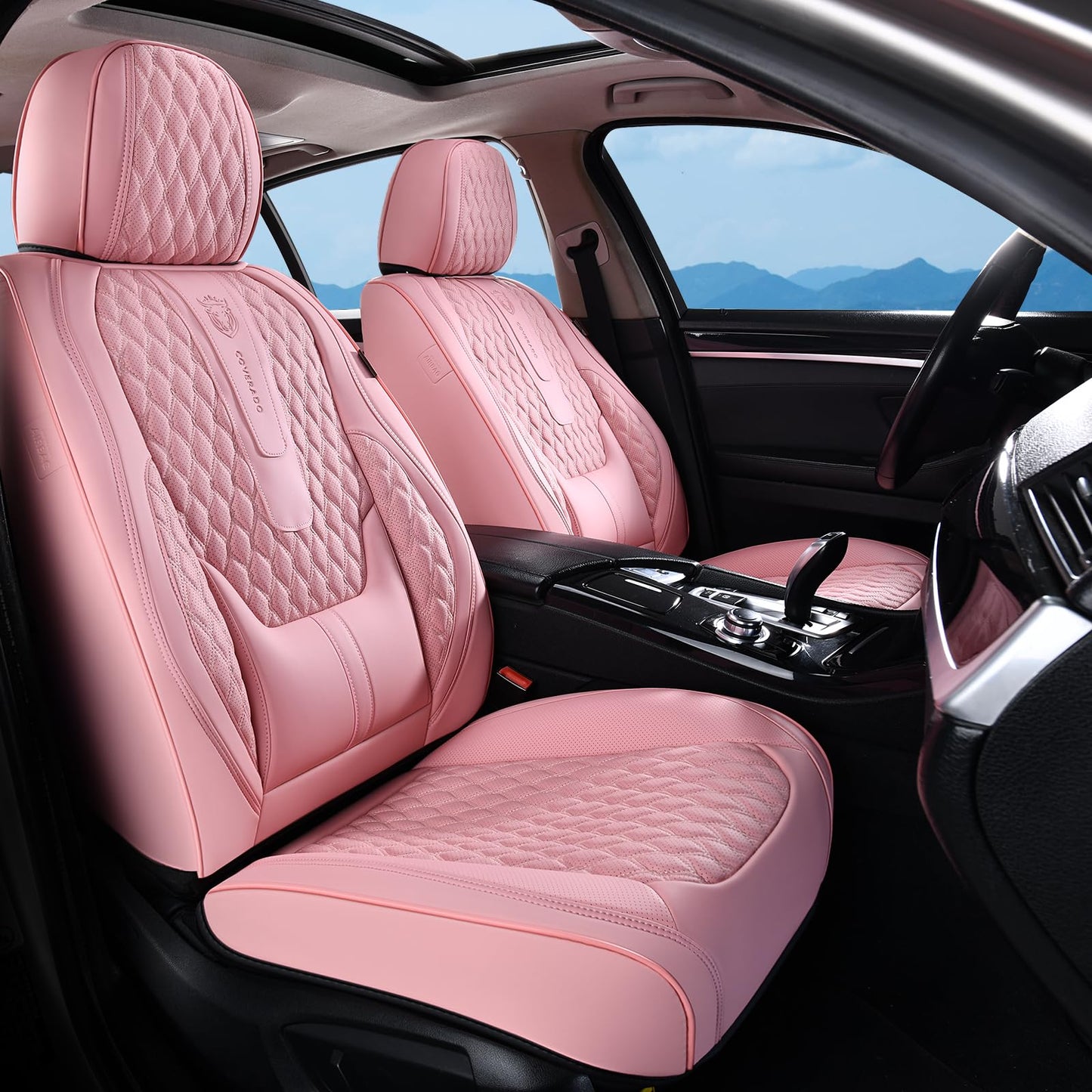 Coverado Fundas de asiento delantero, protector de asiento d