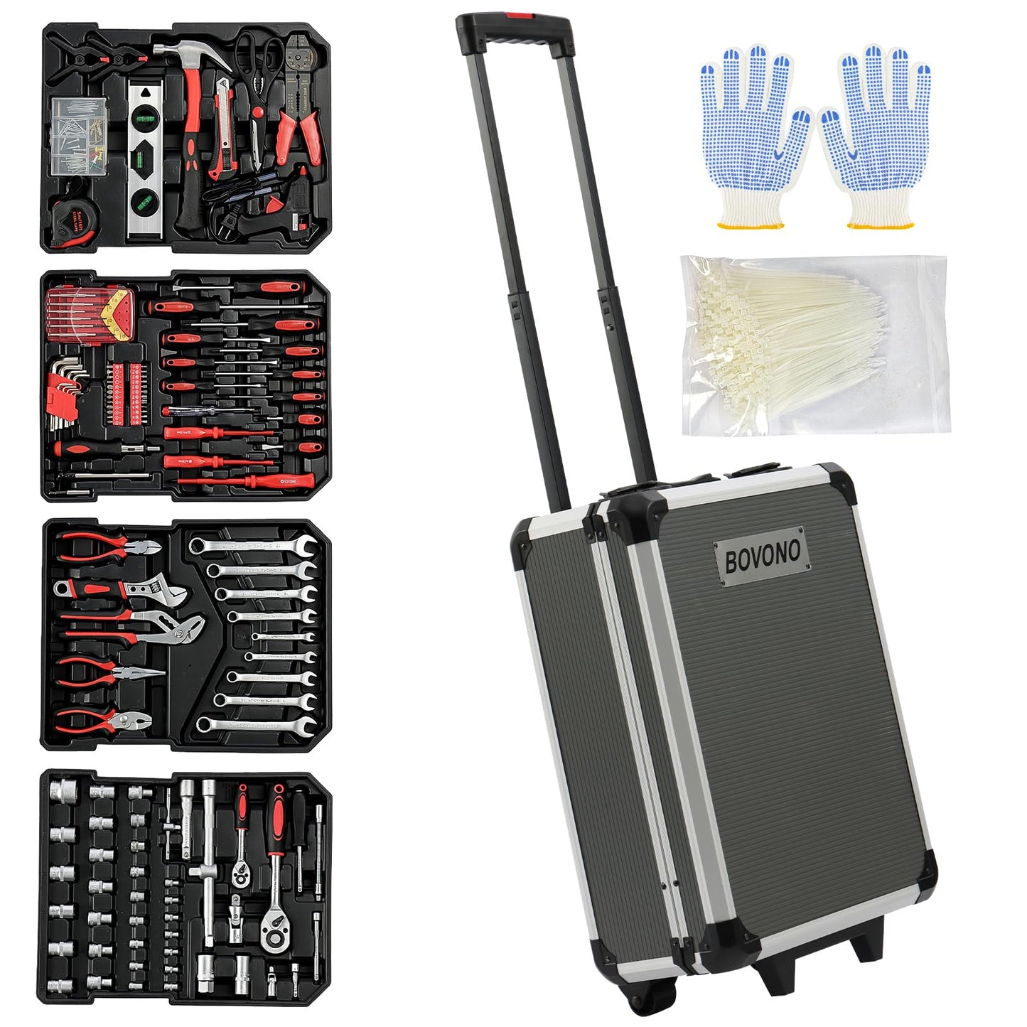 Juego de 688 herramientas para hombres, kit de herramientas