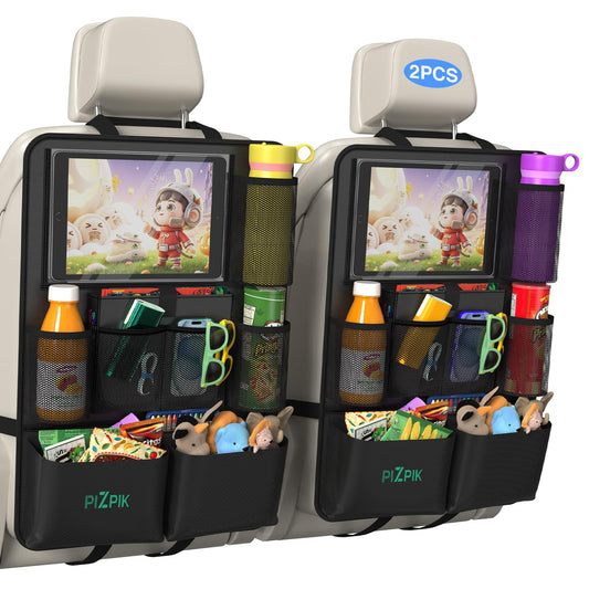 Organizador de asiento trasero de automóvil, protector de as