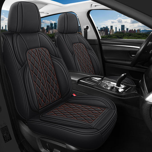 Funda de asiento de coche de ajuste universal (negro rojo, j