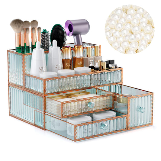 Organizador de maquillaje para encimera, organizador de toca