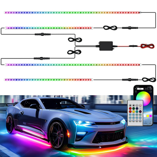Underglow - Luces LED para autos, 180 luces LED RGBI de neón