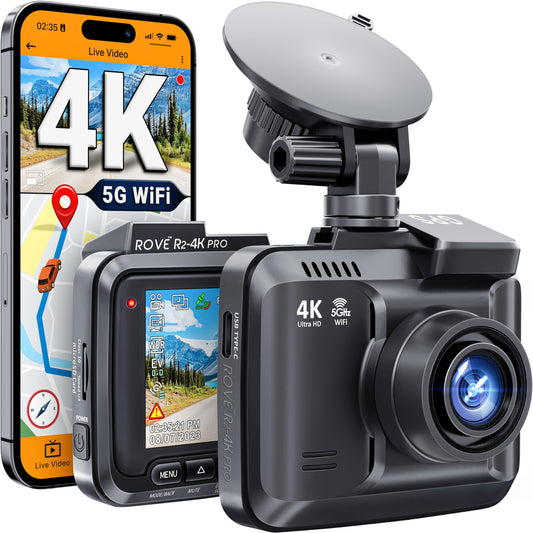 ROVE R2-4K PRO - Cámara de salpicadero con GPS integrado, cá