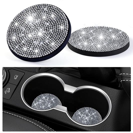 Paquete de 2 posavasos brillantes para automóvil, 2.75 pulga