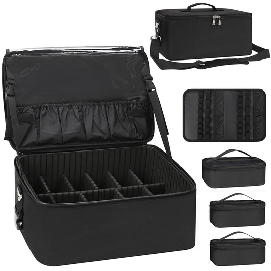 Relavel Estuche de maquillaje extra grande profesional para