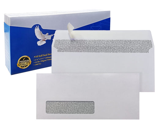 WINPAQ #10 - Sobres de negocios para ventana de color blanco